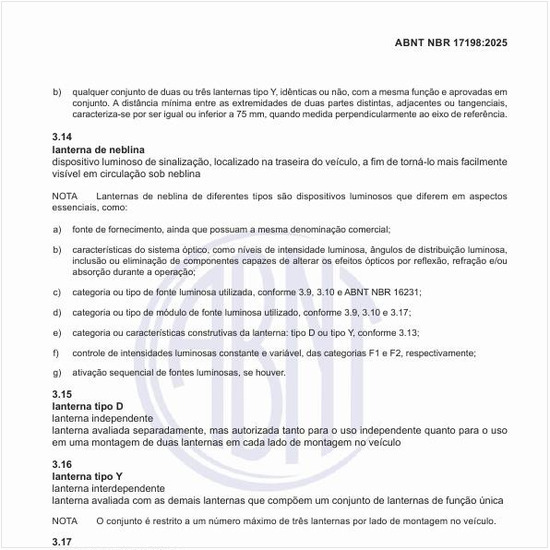 O que são as lanternas tipo D e tipo Y?