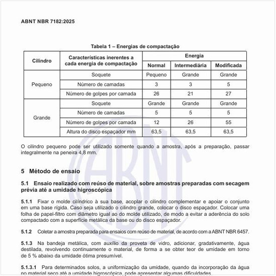 Quais são as energias de compactação?