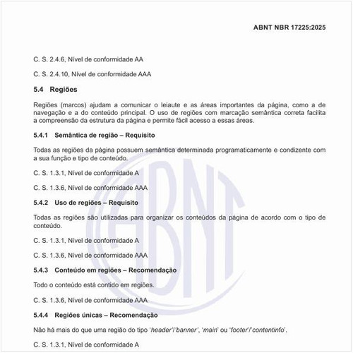 Quais as regiões (marcos) que ajudam a comunicar o leiaute e as áreas importantes da página?
