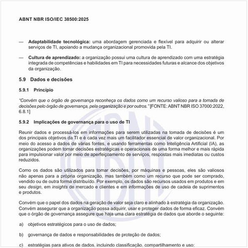 Por que se deve reconhecer os dados e decisões da governança?