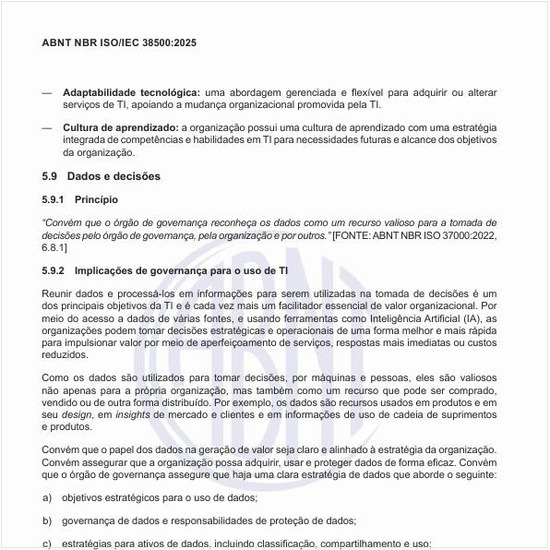 Por que se deve reconhecer os dados e decisões da governança?