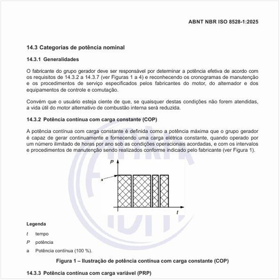 Quais são as categorias de potência nominal dos geradores?
