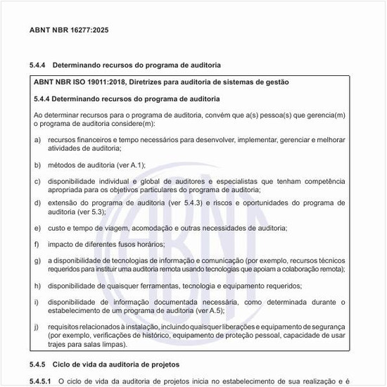 Como se inicia o ciclo de vida da auditoria de projetos?