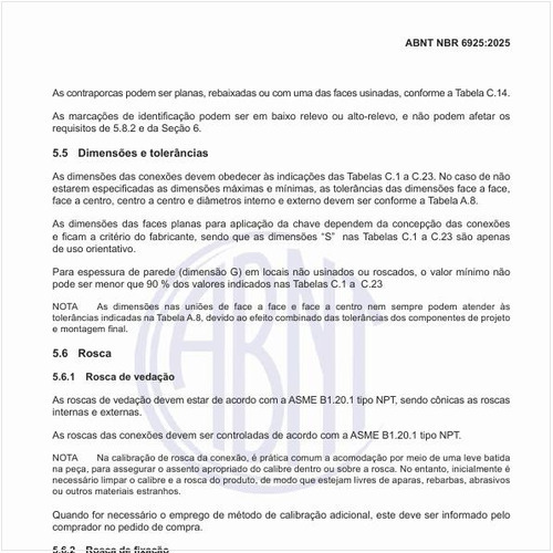 Quais são os tipos de roscas?