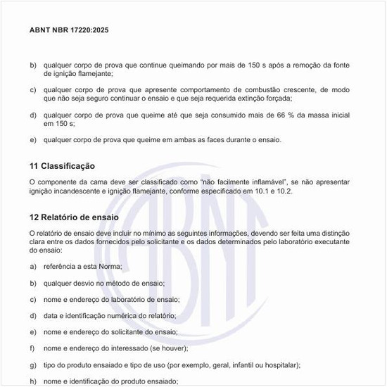 O que deve constar no relatório de ensaio?