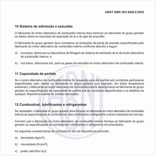 Por que o fabricante deve especificar o sistema de admissão e exaustão?