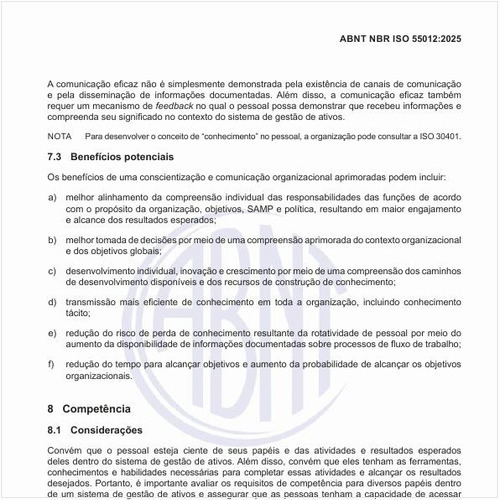 Quais as considerações sobre a competência das pessoas?