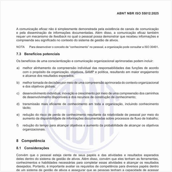 Quais as considerações sobre a competência das pessoas?