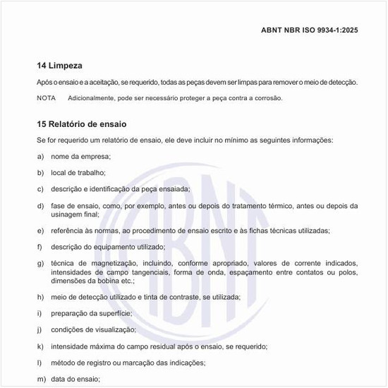 O que deve constar no relatório de ensaio?