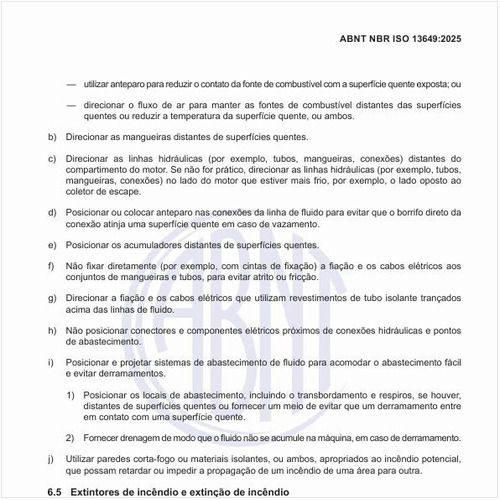 Quais as considerações para os extintores e para a extinção de incêndio?