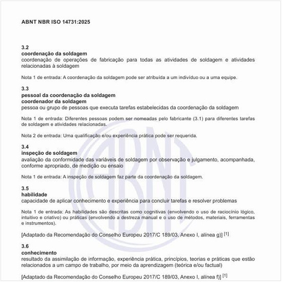 O que representa a coordenação da soldagem?