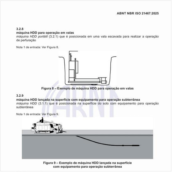Qual é um exemplo de uma máquina HDD lançada na superfície com equipamento para operação subterrânea?