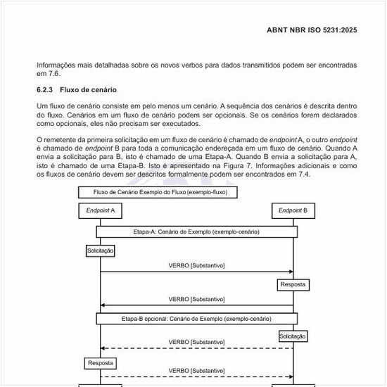 Qual deve ser a representação esquemática detalhada de fluxo de cenário?
