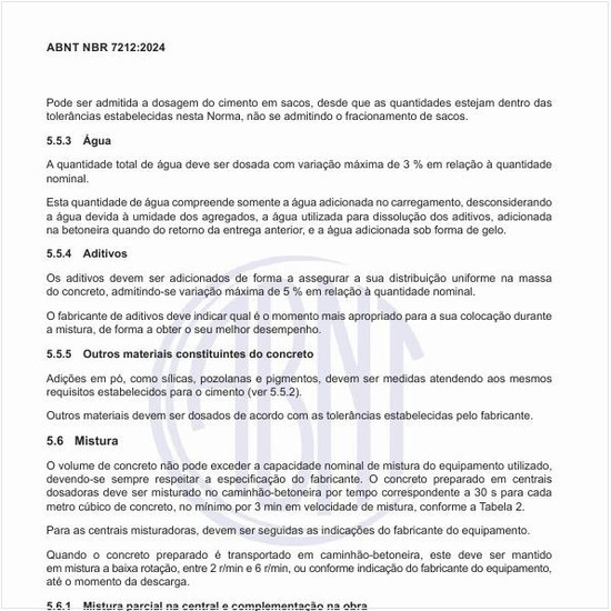 Por que o volume de concreto não pode exceder a capacidade nominal de mistura do equipamento utilizado?
