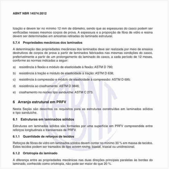 Qual deve ser a tensão normal e a deflexão relativa máximas admissíveis para estruturas em laminados sólidos?