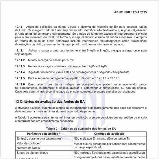 Quais são os critérios de avaliação das fontes de EA?