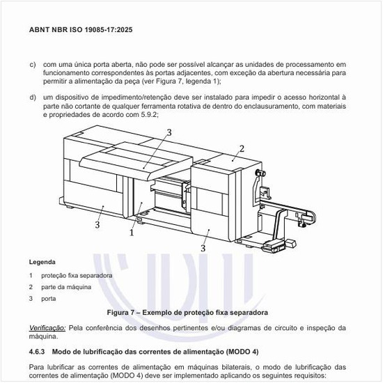 Como seria um exemplo de proteção fixa separadora?