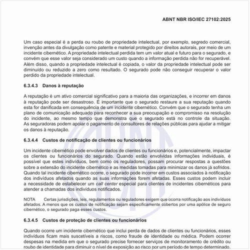 Quais são os custos de notificação de clientes ou funcionários?