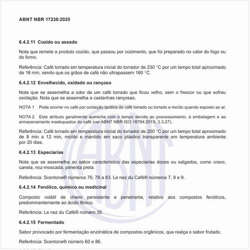 O que se assemelha a nota envelhecido, oxidado ou rançoso?