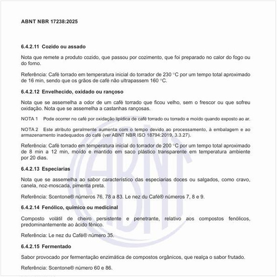 O que se assemelha a nota envelhecido, oxidado ou rançoso?