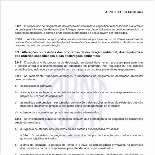 Por que o proprietário de programa de declaração ambiental deve ter um processo para gerenciar a análise crítica?