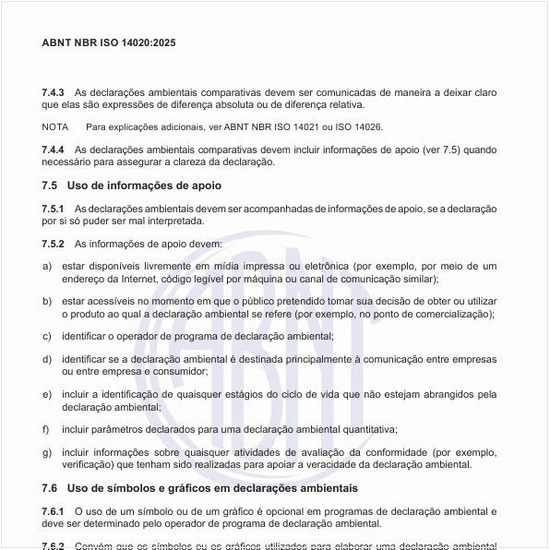Pode-se fazer uso de símbolos e gráficos em declarações ambientais?