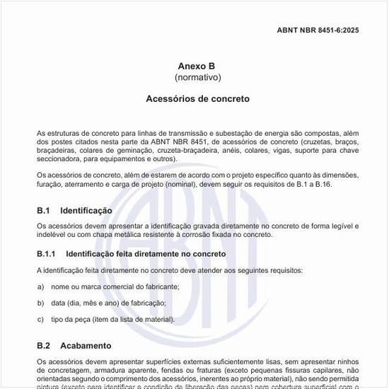 Quais são os acessórios de concreto dos postes?
