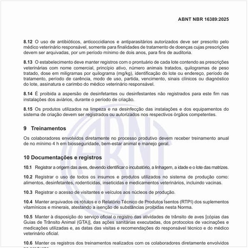 Quais são os requisitos de documentações e registros?