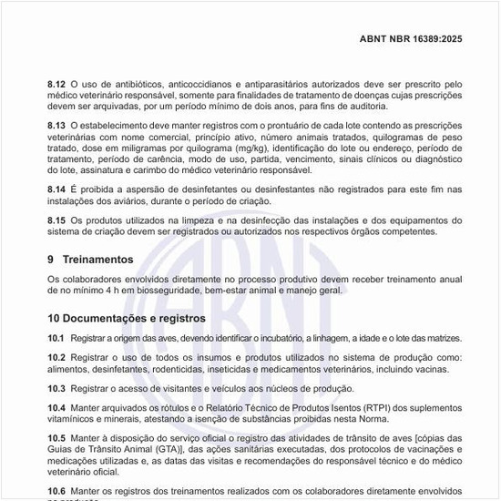 Quais são os requisitos de documentações e registros?