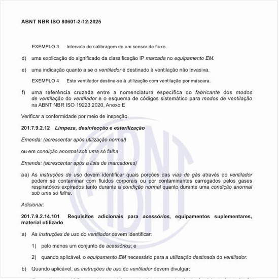 Quais são os requisitos adicionais para acessórios, equipamentos suplementares, material utilizado?