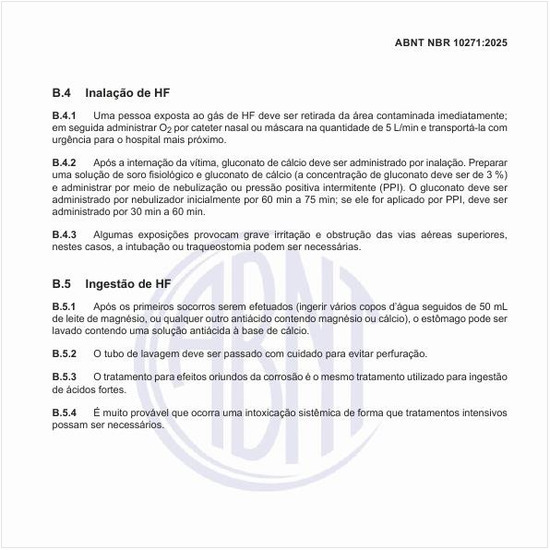 O que fazer em caso de inalação do gás de ácido fluorídrico (HF)? 