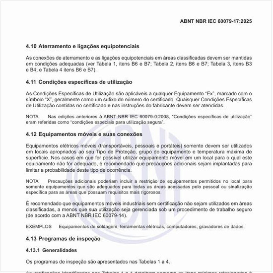 Como devem ser os programas de inspeção?