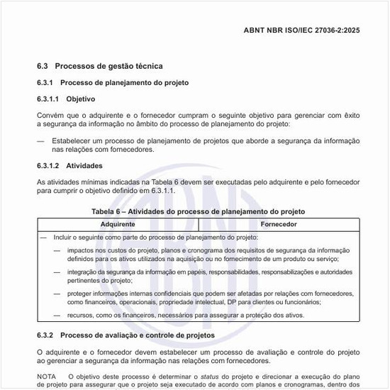 Quais as atividades do processo de planejamento do projeto?