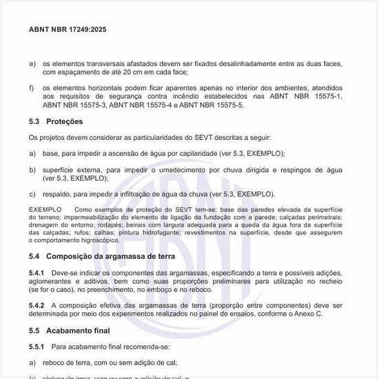 Como deve ser a composição da argamassa de terra?