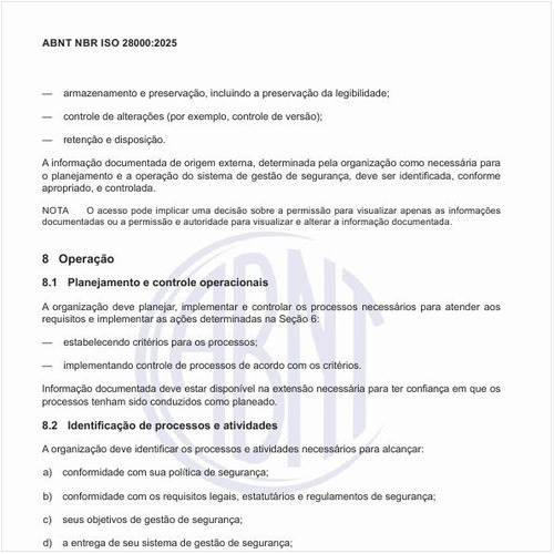 Por que se deve fazer o planejamento e o controle operacionais da gestão da segurança