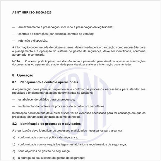 Por que se deve fazer o planejamento e o controle operacionais da gestão da segurança