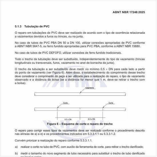 Como deve ser feito o reparo da tubulação de PVC?