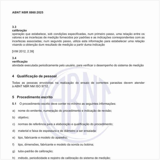 O que representa a calibração?