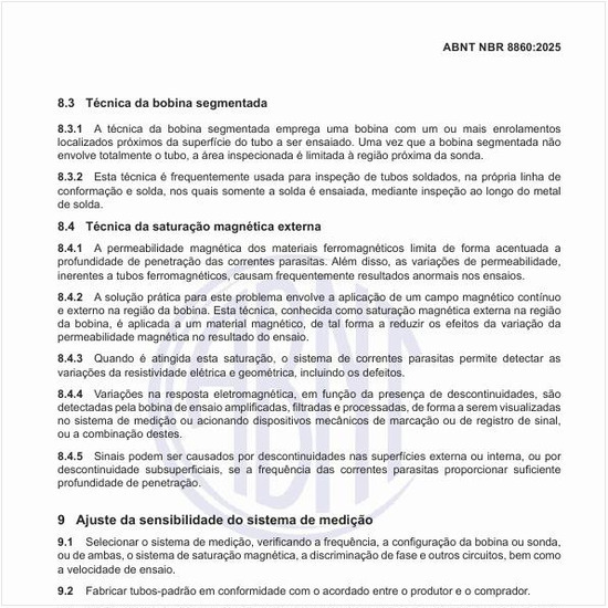 Como se define a técnica da saturação magnética externa?