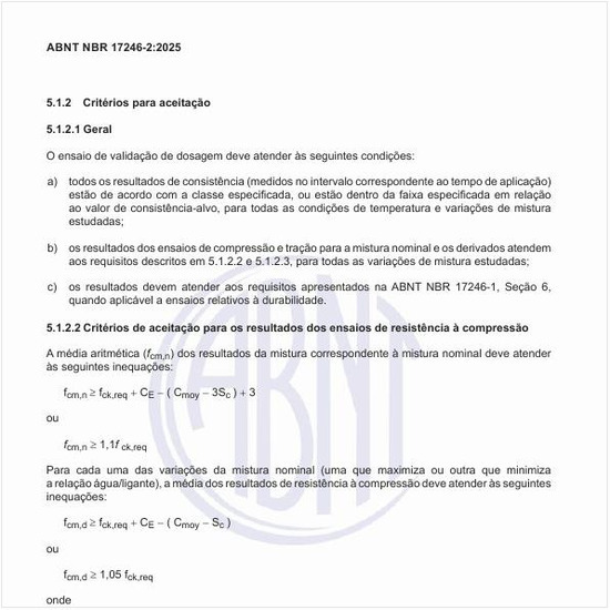 Quais são os critérios para aceitação dos produtos?