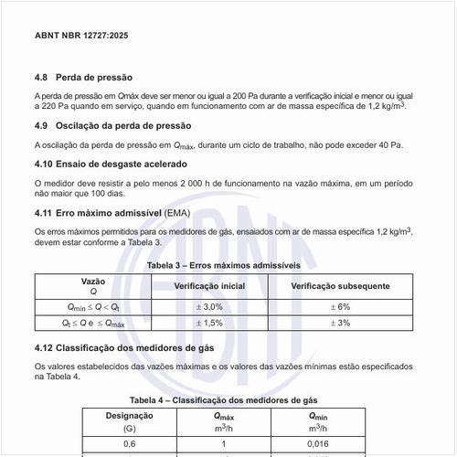 Quais são os erros máximos admissíveis?