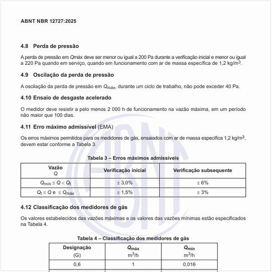 Quais são os erros máximos admissíveis?