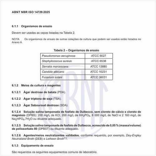 Quais são os organismos de ensaio?