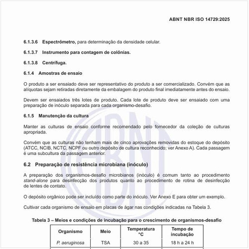 Quais são os meios e condições de incubação para o crescimento de organismos-desafio?