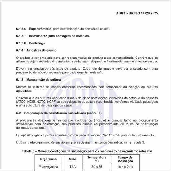 Quais são os meios e condições de incubação para o crescimento de organismos-desafio?