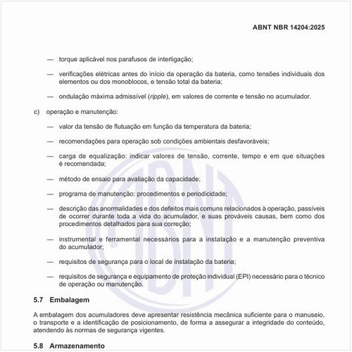 Como proceder no armazenamento dos acumuladores?