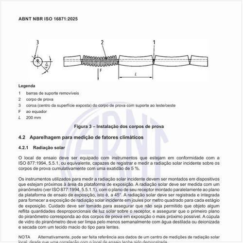 Como deve ser feita a instalação dos corpos de prova para o ensaio?