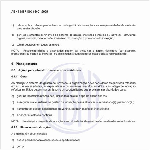 Quais podem ser as ações para abordar os riscos e as oportunidades em inovação?
