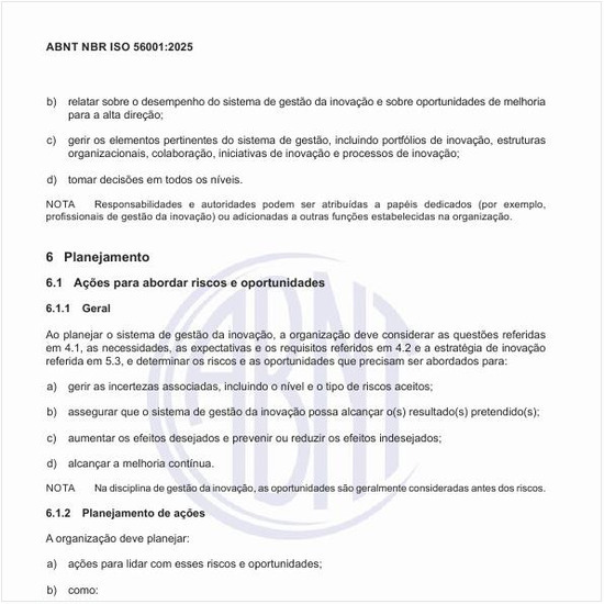Quais podem ser as ações para abordar os riscos e as oportunidades em inovação?