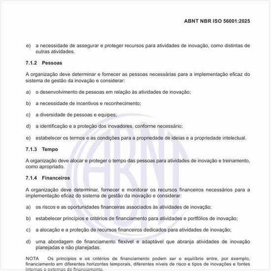 Por que se deve determinar, fornecer e monitorar os recursos financeiros para a inovação?